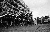 Paris black and white photos - Beaubourg - Centre Pompidou
