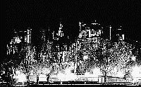 Paris black and white photos at night - Htel de Ville