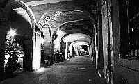 Paris black and white photos at night - Marais - Place des Vosges